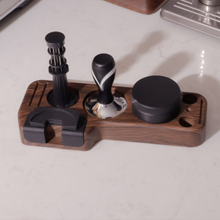 [暢銷]咖啡 布粉器 壓粉器 咖啡機壓粉座配套器具收納座衚桃紋填壓座布粉器通用咖啡輔助填壓