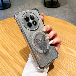XIAOMI Redmi Note 14 Pro Plus 5G 小米 POCO X7 Pro 輕奢水鑽女式閃亮蝴蝶支架