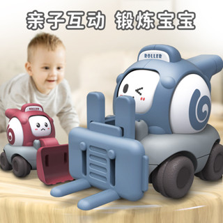 熱銷#變臉兒童工程車滑行口哨玩具車卡通慣性益智寶寶迴力小汽車男孩cj05