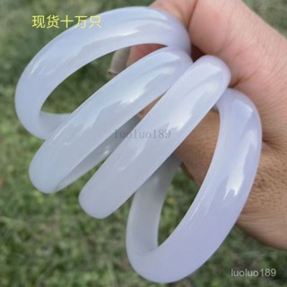 冰種水墨玉白月光玉石手鐲水墨丹青玉鐲灰白冰翠玉石手鐲禮品批髮