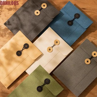 DANILOQS復古棕色信封,歐式風格復古牛皮紙信封,邀請卡A4/A5精緻簡單的檔案袋裝飾禮品