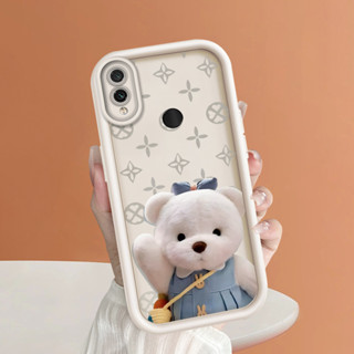 HP Redmi Note 7 Pro 適用於惠普外殼軟殼時尚手機可愛小熊 4686 手機殼軟矽膠外殼外殼