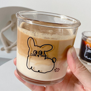 [客製化][玻璃杯]LOGO 定製 咖啡杯 玻璃 高顔值 水杯子 濃縮 冰美式 拿鐵 廣告 印字 禮品 訂做