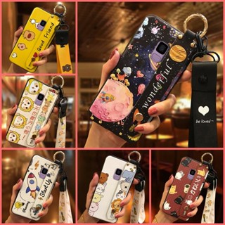 SAMSUNG 三星 Galaxy S9/SM-G9600 矽膠卡通時尚設計可愛手機套支架耐用防震防塵防水掛繩腕帶防汙手