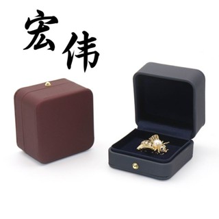 熱銷爆款高檔胸針收納盒PU皮徽章包裝首飾盒校徽勛章飾品收納盒可定製LOGO