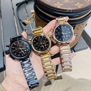 🔥鋼帶女錶 防水女士手錶 夜光手錶女TT韓版潮流時尚新款手錶女ins風小眾設計大表盤日曆金色中性女表