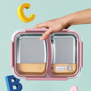 304不銹鋼分格密封保溫餐盒學生飯盒加厚可註水便攜便噹盒飯#BX