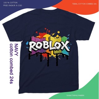 Roblox 童裝書寫 Roblox 童裝書寫棉精梳 24s 1-11 歲時尚男女通用