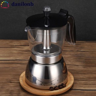 DANILO咖啡壺,4/6杯不銹鋼可見的摩卡壺,家用咖啡沖泡壺普遍的透明鍋身義式咖啡機電磁爐