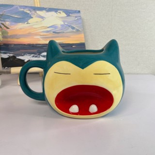 皮卡丘咖啡杯 神奇寶貝咖啡杯 寵物小精靈個性皮卡丘咖啡杯 卡比獸卡通陶瓷水杯 大容量馬克杯