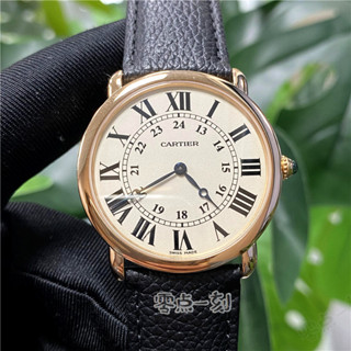 Cartier 卡地亞倫敦18K玫瑰金男士手錶男款機械錶W6800251