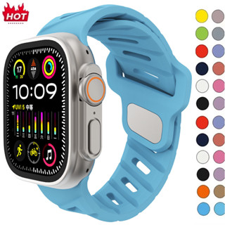 矽膠錶帶 starp 適用於 Apple Watch Ultra 2 49mm 42mm-46mm 45mm 44mm