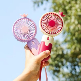 夏季手持小風扇迷你隨身便攜小型扇靜音USB可充電學生桌面20250612