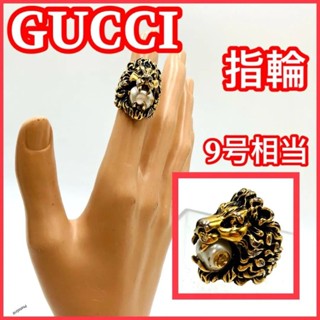 GUCCI 古馳 戒指 Head 珍珠 獅子 mercari 日本直送 二手