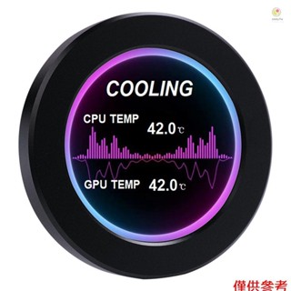 便攜式 2.1 英寸 IPS 水冷二次屏緊湊型圓形液晶顯示屏電腦主機 CPU GPU 溫度監控螢幕