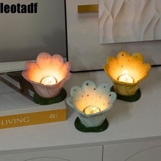 LEOTADF陶瓷燭光蠟燭杯,彩繪收納盒花燭臺,唯美手工製作極簡設計北歐燭臺家居裝飾