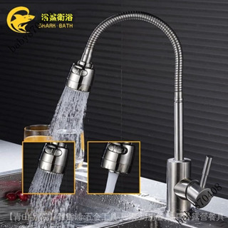 新品免運🎀不銹鋼廚房水龍頭冷熱黃銅水槽龍頭單冷洗菜盆水龍頭防濺水