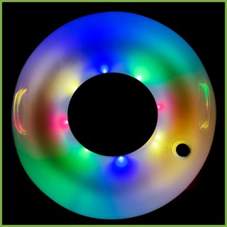 Ring Pool Float 成人充氣泳池浮標游泳圈點亮玩具,適合游泳夏季派對湖海灘兒童和 asdiuph