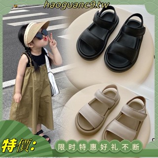 多巴胺穿搭 多巴胺穿搭 現貨 當天出貨 女童涼鞋 夏季新款兒童韓版羅馬鞋 真皮男童寶寶軟底露趾沙灘鞋