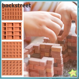 BACKSTREET迷你磚矽膠模具,紅色建築材料瓷磚模型模具,建築製造手工屋DIY配件微型磚模沙盤