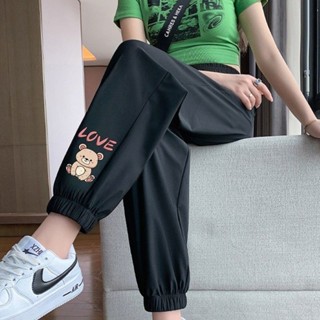 運動褲女夏季薄款2025新款束口褲大尺碼寬鬆休閒褲爆款小個子燈籠褲