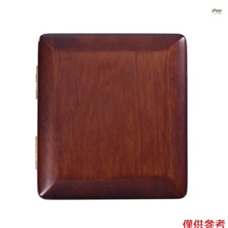 全新木製巴鬆管簧片盒栗色手工雕刻巴鬆管簧片盒 3 件簧片