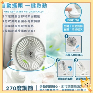【自動擺頭小夾扇】 電風扇 夾式電風扇 風扇 小風扇 USB風扇 桌上型電風扇 夾扇 Y隆【DR356】