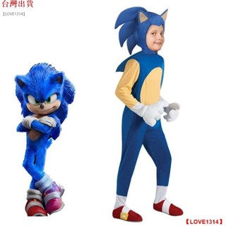 【節日促銷】萬聖節服裝 萬聖節兒童服裝 刺蝟索尼克卡 通音速小子 cosplay遊戲角色扮演衣服の