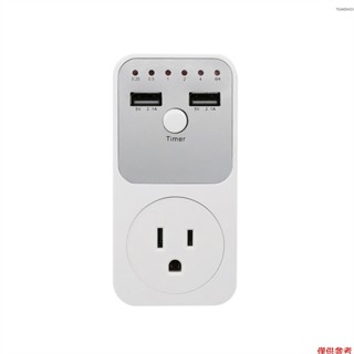 Winn 多功能電壓保護器智慧倒數計時器插座,帶 2 個 USB 埠時間控制器開關,適用於家用電器