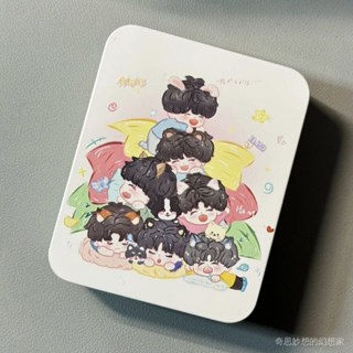 新店促銷 幻想家🍀時代少年團鐵盒翻蓋ins小卡吧唧卡套3寸照片收納盒帶蓋便攜糖果盒