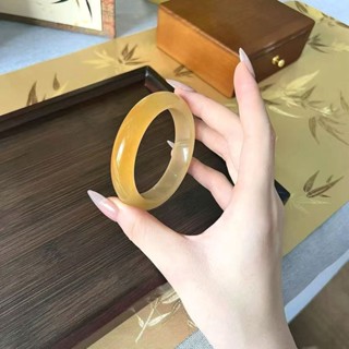 新品現貨黃龍玉高冰純天然黃玉手鐲禮玉鐲玉石界的黃金平替手鐲20250612
