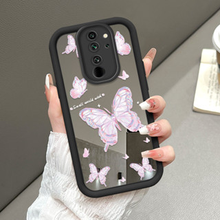 XIAOMI HP REDMI 小米紅米 Note 8 Pro 適用於惠普外殼手機殼 Cesing 軟蓋蝴蝶粉色 877