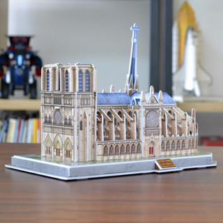 暢銷巴黎聖母院立體拼圖模型3d紙模倫敦大橋著名建築手工diy拼裝玩具