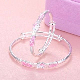 hello kitty s990純銀轉運手鍊女學生手鐲凱蒂寶寶兒童禮物20250605
