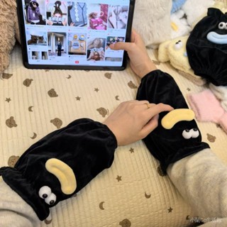 ✨臺灣出貨#【1223人】韓版ins可愛大嘴袖套女鞦鼕季套袖防臟學生護袖成人工作長款袖頭