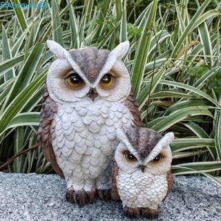 DWAYNE動物鳥類雕塑,樹脂模擬貓頭鷹雕像,微景觀生動防水創意天井