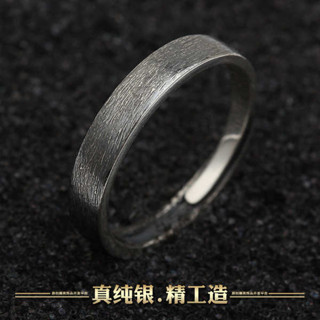 戒指男 情侶戒指女 戒指 純銀 純銀男士銀戒指男潮高階感復古潮男個性簡約男生尾戒開口單身男戒