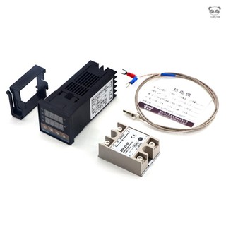REX-C100 SSR DN+SSR-25DA+M6英制1米=溫控器三件式