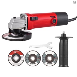 角磨機，4.2安培500W 4-1/2“/5”電動研磨機電動工具，帶砂輪、切割輪、翻板和輔助手柄，用於切割、研磨、拋光和