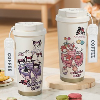 MD~庫洛米保溫杯美樂蒂保溫瓶保暖咖啡杯吸管直飲外出便攜隨行杯