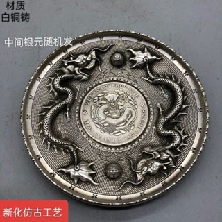 古玩銀元復古雙龍戲珠純銅物件純手工宮廷御用真金銀幣1個可古玩銀元復古雙龍戲珠純銅物件純手工宮廷御用真金銀幣1個可//5.