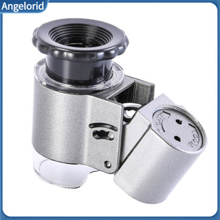 Angelorid 50X 迷你便攜式 LED 紫外線鏡頭珠寶貨幣檢查顯微鏡放大鏡