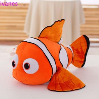 IVANES01小丑魚毛絨娃娃填充娃娃動漫人物娃娃聖誕禮物玩具禮品馬林尼莫毛絨玩具動漫毛絨玩具