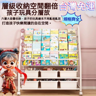 『訂金』兒童書架 置物架 落地多層繪本架 玩具收納架 傢用簡易書櫃 書店書報架 書架 書櫃 書架置物架 收納櫃 收納架