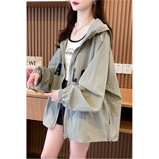 【新店特惠】防曬衣 2025新款慵懶風百搭連帽防曬服外套女夏季休閒韓版上衣薄款防曬衣