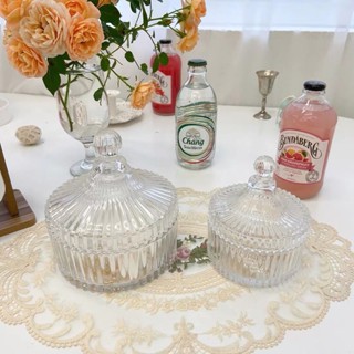 玻璃透明儲物罐 飾品收納 玻璃罐 糖果罐 零食收納罐 歐式復古 拍攝道具