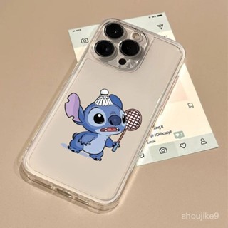 羽毛球相容StitchiPhone手機殻適用iPhone 16 Pro Max/15/14 Pro Max/13 Pro