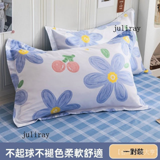 新品熱銷 免運🎀【1萬人好評】水洗棉枕頭套48x74簡約雙人一對成人枕套單人可機洗傢用宿捨枕套
