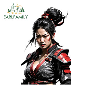 EARLFAMILY鎧甲武士女車貼創意藝術遮擋劃痕筆記本電腦工具箱JDM貼花趣味車門保護貼