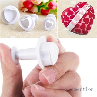 MENTION 心形柱塞模具翻糖刀蛋糕裝飾餅乾工具 Sugarcraft